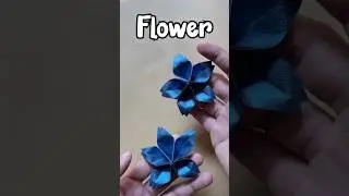 Black Origami Flower | Paper Flower | 5 Petals Flower | Origami in Black #paperflower #flowers