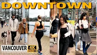 🇨🇦[4K]  WALK CANADA. Marinaside Crescent, Downtown, Vancouver, BC. April 2022.