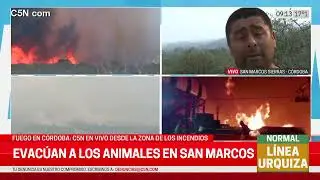 FUEGO en CÓRDOBA: se DIRIGE hacia SAN MARCOS SIERRAS