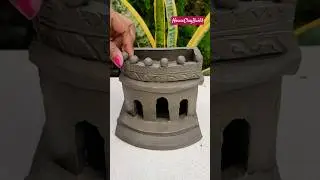 Mini Clay House Building #shorts