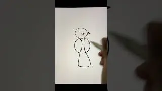 Hướng dẫn vẽ ch&uacute; chim đơn giản nhất #drawing #dooart #diepoanhoanh