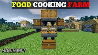 EASY FOOD COOKING FARM IN SURVIVAL | AUTOMATIC | MINECRAFT PE 1.17+