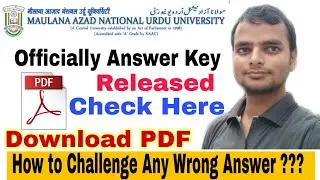 MANUU Answer Key Entrance Test - 2019 । How to check answer key