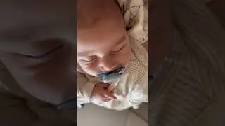 Newborn sucking pacifier at sleep funny #pacifier #newborn #baby #infant #children  #funny #india