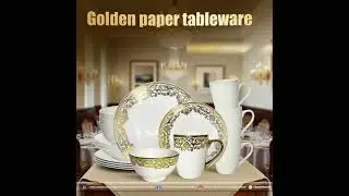 ✨ Elevate Your Events with JIUWANG Golden Paper Tableware