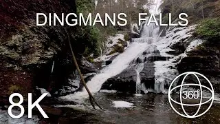 Dingmans Falls, PA relaxing 360 video with Ambisonic sound filmed with Qoocam 8K