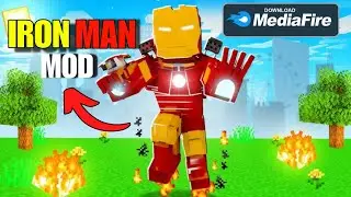 New Iron Man Mod for Minecraft Pe 1.21+ 😱 | Jarvis Suit, Flight & Realistic Armor!
