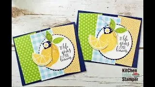 Stampin' Up! Lemon Zest Paper and Ink Card Class May 2019 with Kitchen Table Stamper
