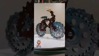 gear bicycle #recyclingart #scrapmetalart #metalart #weldingart #diy #gears #colownhead