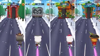 Talking Tom Gold Run: Cowboy Tom,Valkyrie Angela,Cowboy Angela,Pirate Ginger (Android/iOS) Gameplay