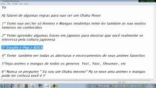 Alguma Regras Basicas para n&atilde;o ser um Otaku Poser