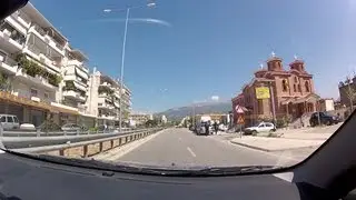 Eleftheriou Venizelou avenue, Patras (city driving, Greece / original sound) - onboard camera