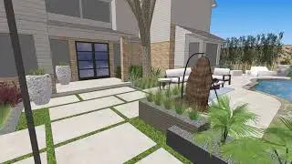 Far North Dallas Courtyard Pool Renovation - Revised Concept