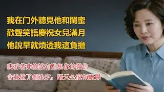 我在门外聽見他和閨蜜，歡聲笑語慶祝女兒滿月，他說早就煩透我這負擔，我看著那條說有點想你的微信，含淚做了個決定，隔天全家悔斷腸#故事 #故事分享 #故事頻道 #爱情