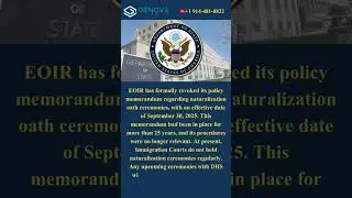 Big Change in Naturalization Ceremonies🚨#BreakingNews #Naturalization #USCIS #DHS #EOIR
