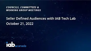 Seller Defined Audiences with IAB Tech Lab