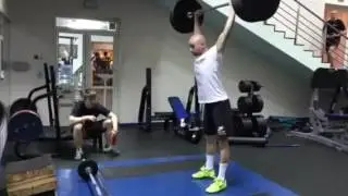 SHEVA: Power Clean to Shoulders OH 70 kg