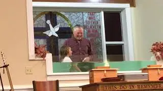 Baptizing at Crossville First Free Will Baptist Church by Pastor Mike McCoy