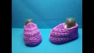 #886 🌟КРАСИВЫЕ ТУФЕЛЬКИ СПИЦАМИ / ТАПОЧКИ ДЛЯ МАЛЕНЬКИХ ✅