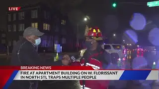 People trapped in apartment building fire
