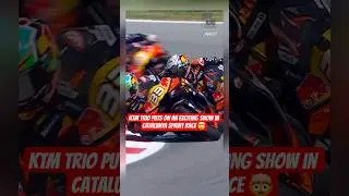 KTM Trio Puts On an Exciting Show in Catalunya Sprint Race 🤯 #motogp #race #shorts