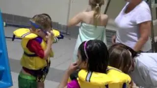 Bushra- my 5 year old on the last day of 2nd swim course