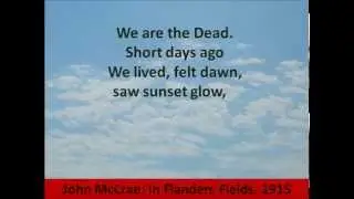 In Flanders Fields by John McCrae &ndash; Hear and Read the Poem