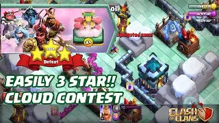 Cloud Contest Challenge 3 Star Guide (Super Easy) ⚡ February New Skins & Equipment | COC