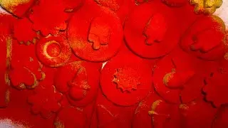 Pop of red chalk art| asmr chalk video| crispy buttery crush| plz watch full full video