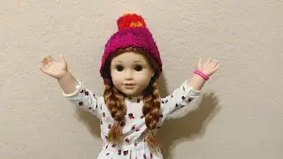 How to Crochet This American Girl Beanie With A Pom Pom!