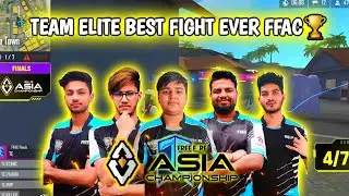 TEAM ELITE FAST SQUAD WIPE IN FFAC || FREE FIRE ASIA CHAMPIONSHIP 🏆