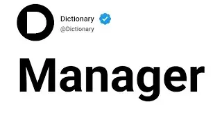Manager Meaning In English