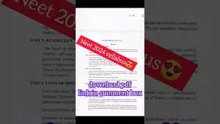 Neet 2024 🎉 syllabus official annoucement 😍 reduced syllabus pdf download #neetsyllabus #neet2024