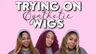 trying on synthetic wigs 🥰 | all under $45