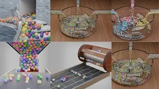 Best Marble Run Physics Compilation 2025 | Blender Animation #marblerun  #blender3d