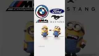 ford mustang VS bmw m4 minions style#foryou#automobile#fypシ゚viral#funny#asmr#caredit🏎️🔥#trending