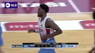 DeShawn Stephens marks the 1st half with some fierce dunks (Igokea m:tel - Zadar, 11.3.2022)