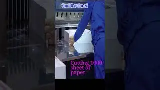 👀Watch a Guillotine Devour a Huge Paper Stack in Seconds! #Shorts