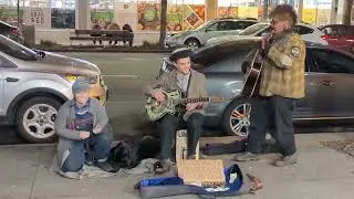 Seattle Street Music: Outside Dick's on Broadway late on a Monday