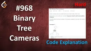 Binary Tree Cameras | Live Coding with Explanation | Leetcode - 968
