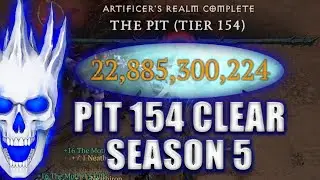 Bone Spirit Necro PIT 154 Clear | Diablo 4 Necromancer Season 5 Build #skulm #diablo4 #necromancer