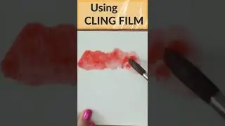 Amazing Watercolor Plastic Wrap Effects!   #watercolorpainting
