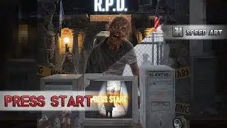Press Start: Resident Evil - Silent Hill / Speed Art by Evgenij Kungur
