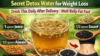 Secret Detox water for weight loss | Drink This Daily After Delivery | Melt Belly Fat Fast