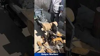 The process of spitting and cutting - The workers do their job perfectly || #machine #shorts