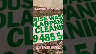 Diy yard signs #pressurewashing #powerwashinglife #solarpanelcleaning #realestate #riversidecounty