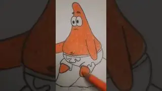 Spongebob Squerepants Drawing Patrick Star Part 2 #shorts #cartoon #cartoondrawing #patricksta