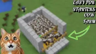 Minecraft Starter Cow Farm 🐄 | Easy & Compact Early Game Design
