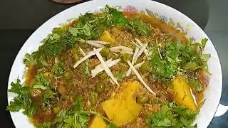 Keema matar aloo recipe | Beef mince curry | winter special Aloo matar | OnionKnife 