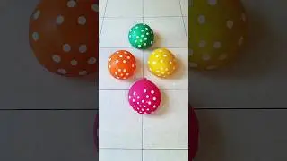 Pink Orange Yellow Green Balloon Orbeez Popping Asmr Satisfying Video